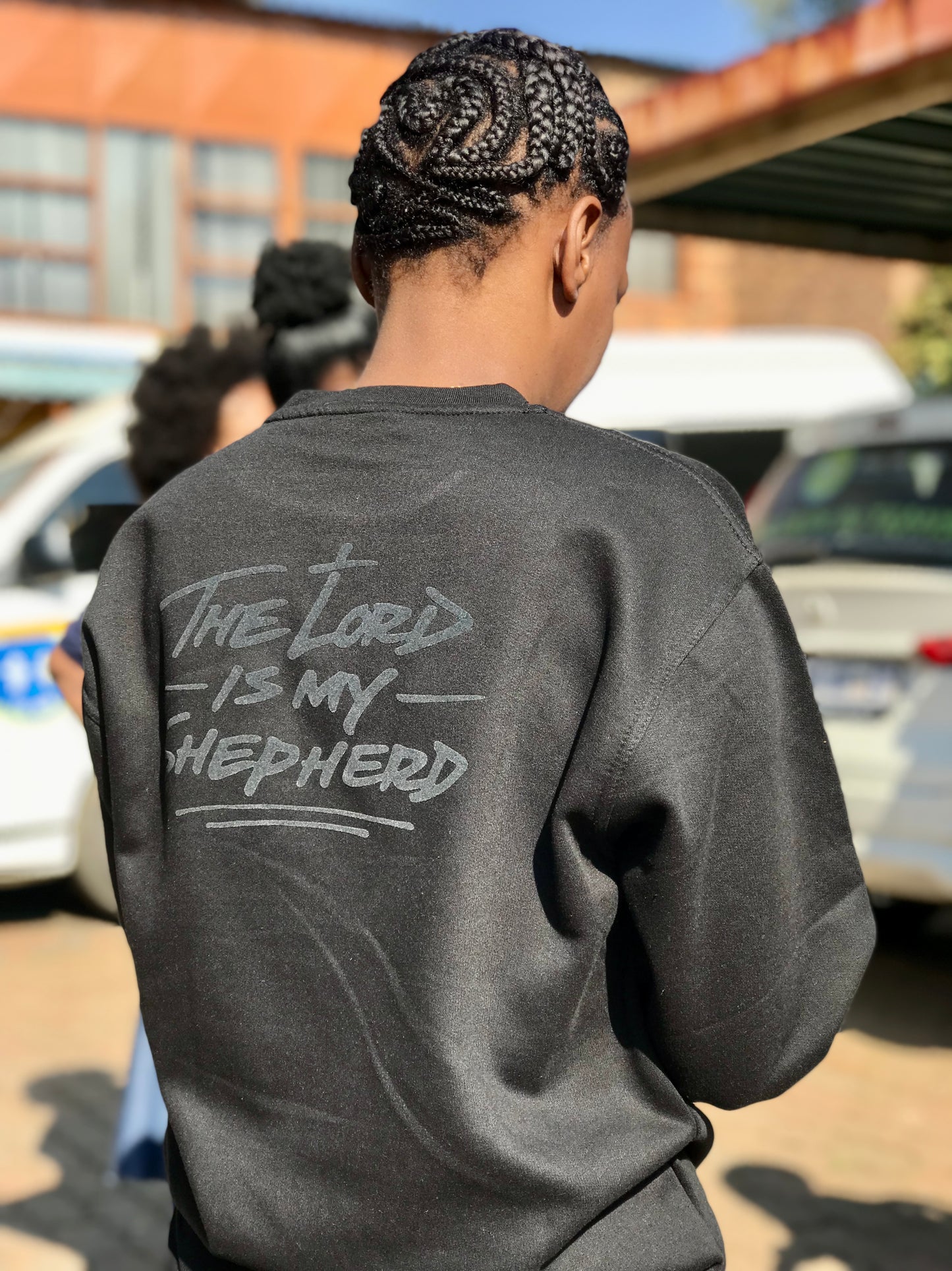 Psalm 23 Unisex Sweater (Back2Back) Flock Print