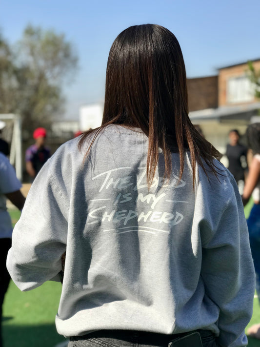 Psalm 23 Unisex Sweater (Back2Back) Flock Print
