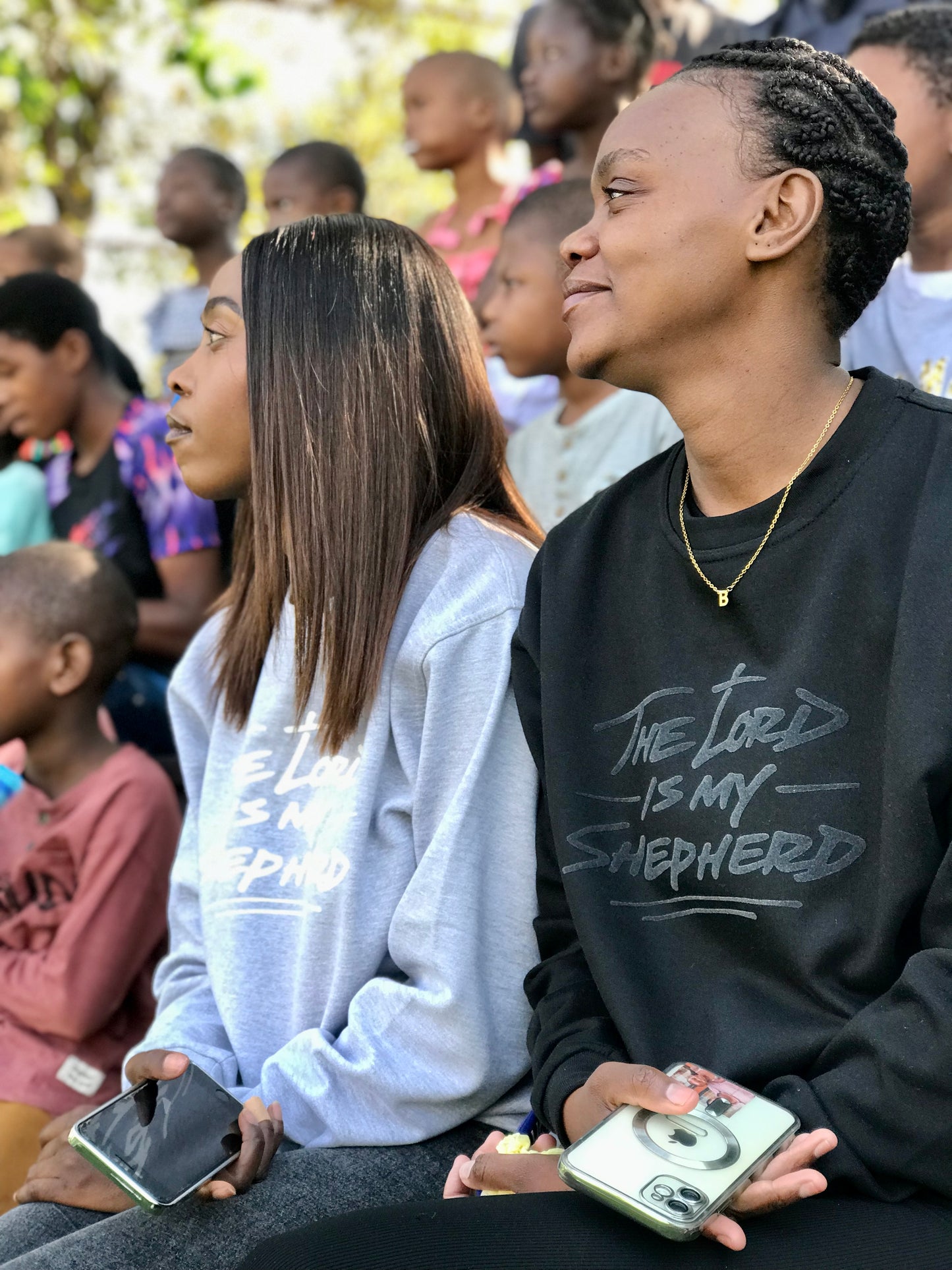 Psalm 23 Unisex Sweater (Back2Back) Flock Print